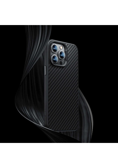 Benks Apple Uyumlu iPhone 14 Pro Max Kılıf Karbon Fiber Benks Civilian Aramid Protective Kapak ZORE-270334