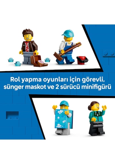LEGO® City Otomatik Araç Yıkama 60497 - 6 Yaş ve Üzeri Çocuklar için 4 Minifigür İçeren Yaratıcı Oyuncak Yapım Seti (583 Parça)