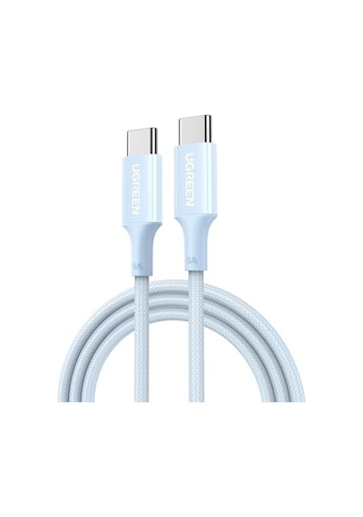 Usb-c 100w 5a Qc Pd Örgülü Hızlı Şarj Kablosu, 1 Metre, Mavi, 65253
