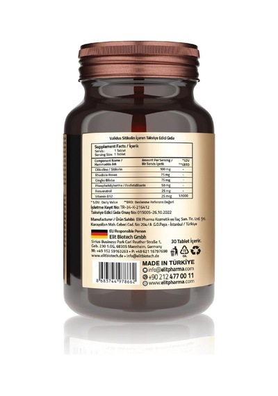 Validus Sitikolin 100 Mg 30 Tablet