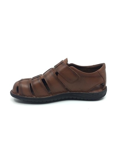 Taşpınar %100 Deri Erkek Ortopedik Yazlık Rahat Sandalet 40-44