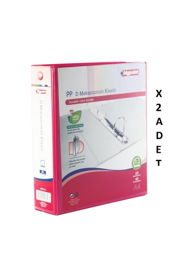 Bigpoint 2d Mekanizmalı Klasör 7 Cm Açık Kırmızı X 2 Adet Karışık