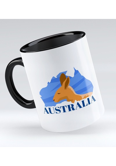 Bk Gift Australia Tasarımlı Siyah Kupa Bardak - Model 1