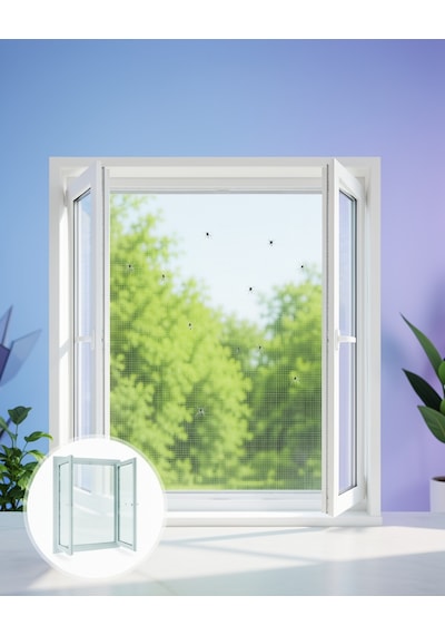 Çift Kanatlı Şeffaf Sineklik 120 Cm