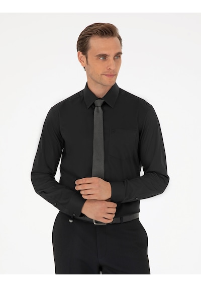 Pierre Cardin Erkek Siyah Gömlek Basic 50292536-vr046 Siyah