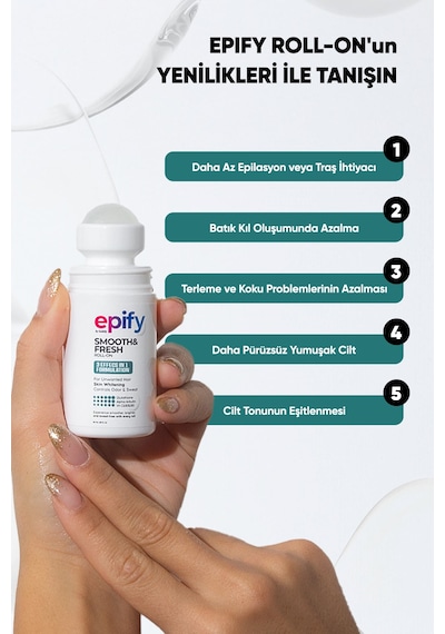 Epify Smooth & Fresh Unisex Roll-On Deodorant 50 ML