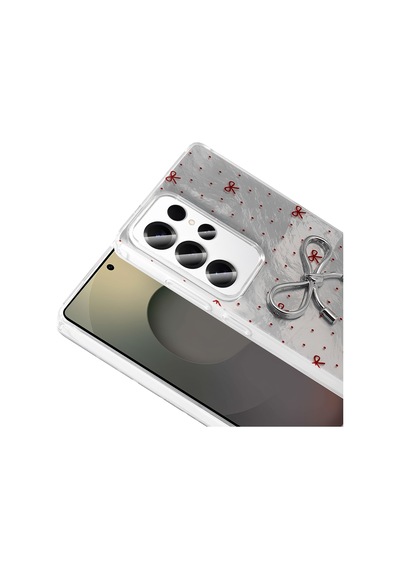 Galaxy S24 Ultra Kılıf Kamera Korumalı Figürlü Zore Ponti Silikon Kapak Lila