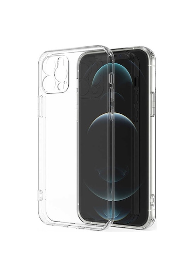 Apple Uyumlu  iPhone 12 Pro Max Kılıf Kamera Korumalı Süper Silikon Şeffaf Kapak