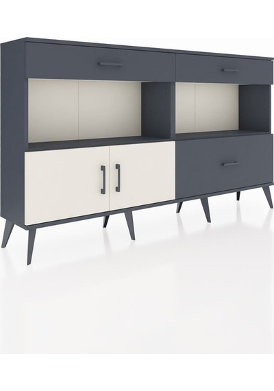 Arges Konsol 2 Raflı 3 Çekmeceli 2 Kapaklı 176x30x99 Antrasit-aytaşı/antrasit Aytası/antrasıt - Antrasıt Arges Konsol 2 Raflı 3 Çekmeceli 2 Kapaklı 176x30x99 Antrasit-aytaşı/antrasit Aytası/antrasıt - Antrasıt