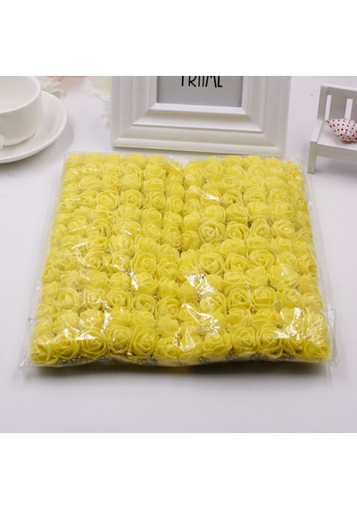 144pcs/lot 2cm Çok Renkli Pe Gül Köpüğü Mini Yapay İpek Çiçekler Buket Düğün Dekoratif Çelenkleri Red