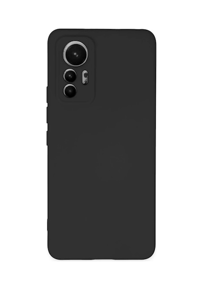 Xiaomi Mi 12 Lite Uyumlu Kılıf Nano İçi Kadife Silikon - Siyah