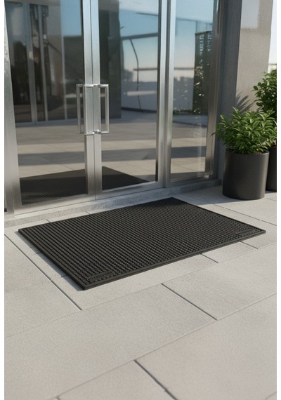 Kaymaz Taban Kauçuk Dış Mekan Paspası, Kauçuk Kapı Önü Paspası 80x120 cm Spike Mat