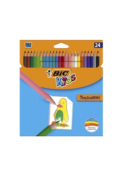 Renkli Garage Bic Tropicolor2 Boya Kalemi Uzun 24 Lü Kutu Genel
