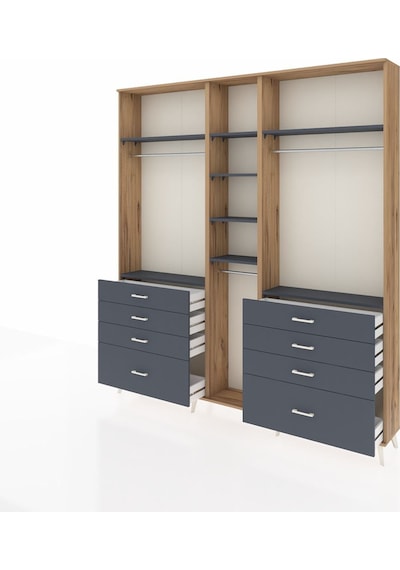 Arges Dolap 8 Raflı 8 Çekmeceli 3 Askılı 220x30x243 Çam-antrasit/antrasit Antrasıt/antrasıt Arges Dolap 8 Raflı 8 Çekmeceli 3 Askılı 220x30x243 Çam-antrasit/antrasit Antrasıt/antrasıt
