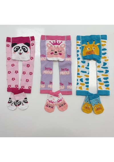 Bebek Pijama Tayt Çorap Açık Pembe