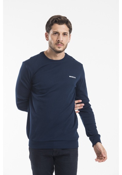 Erkek Bisiklet Yaka Slim Fit Sweatshirt Spr2019k18 001