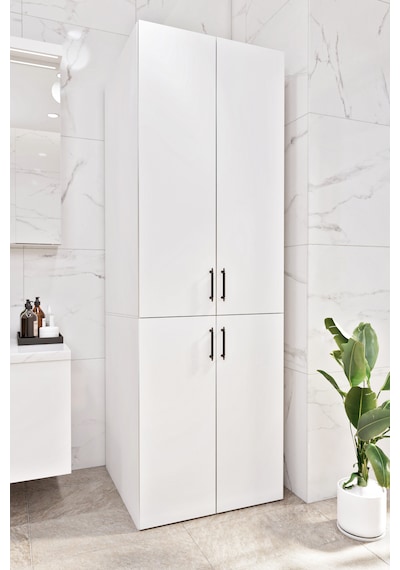 Ases Mobilya Esl0212 Çamaşır Makinası Ve Kurutma Makinası Banyo Dolabı Beyaz Beyaz