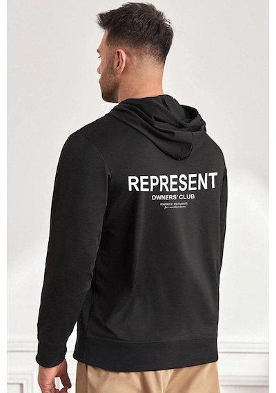 Uyguntarz Unisex Represent Sırt Baskılı Sweatshirt siyah