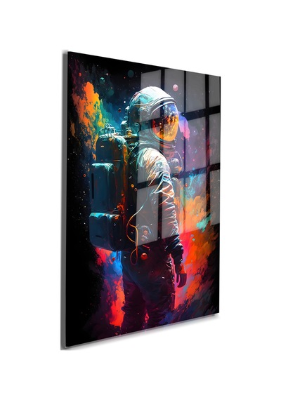 Space/uzay Yapay Zeka Özel Tasarım Cam Tablo Ofis, Mutfak Çocuk Odası, Salon 106
