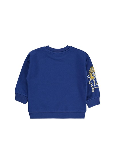 Silversun Kids Silversun Athletic 68 Baskılı 2-7 Yaş Sweatshirt - Mavi Saks Mavisi
