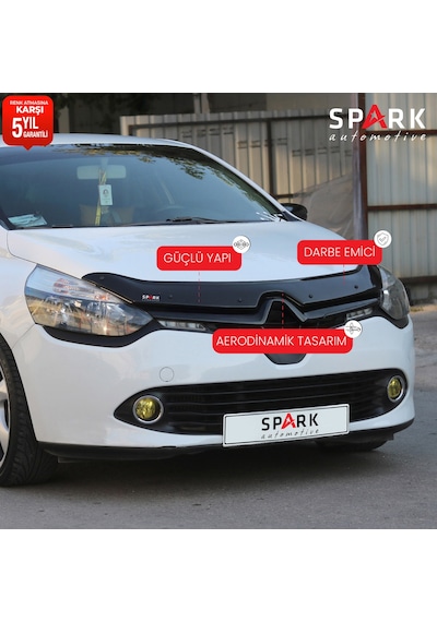 Renault Clio 4 2012-2020 Yıl Aralığı Uyumlu Kaput Rüzgarlığı 3mm