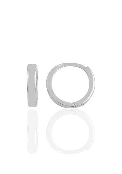 Söğütlü Silver Gümüş Rodyumlu 11 Mm Halka Küpe Tragus Piercing Helix Kıkırdak Kü