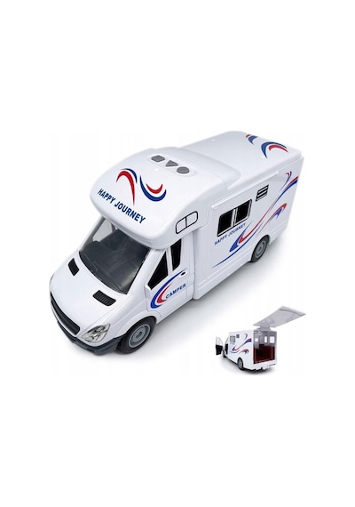 Sürtmeli Sesli Işıklı Oyuncak Karavan Kapıları Açılabilen 29 Cm