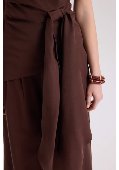 Mai Collection Mai Studios Co. Mila Bordo Bluz Pantolon Takım Bordo