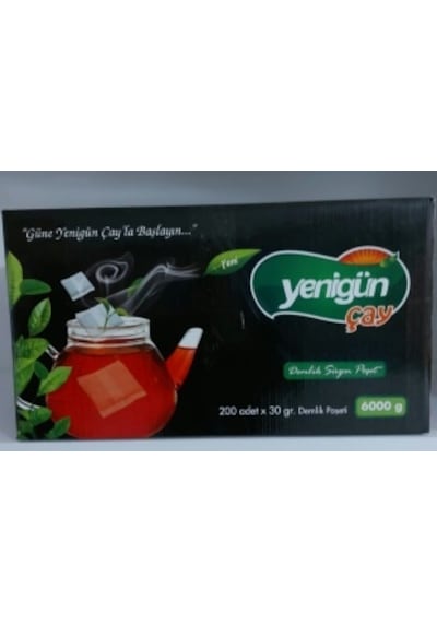 Yenigün Demlik Poşet Siyah Çay 200 x 30 G