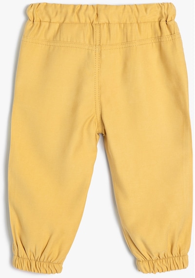 Koton Basic Jogger Pantolon Viskon Kumaş Hardal 4smb40005tw Hardal