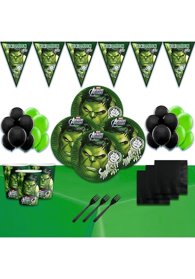 Hulk Dogum Günü Parti Seti 8 Kişilik