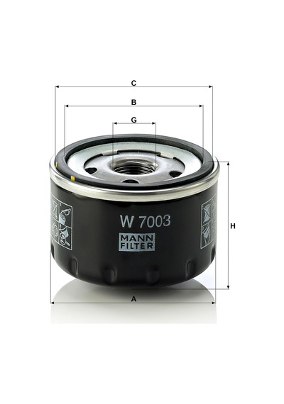 Mann-fılter Yağ Filtresi W 7003 Fiat