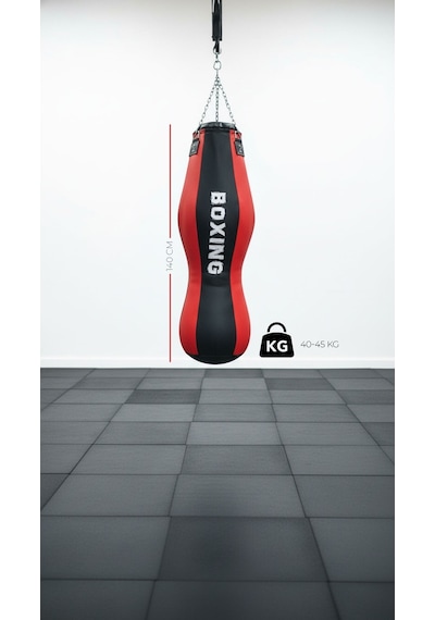 Spor Byfit Salon Tipi Özel Tasarım Mma Boks Torbası Kırmızı - Siyah