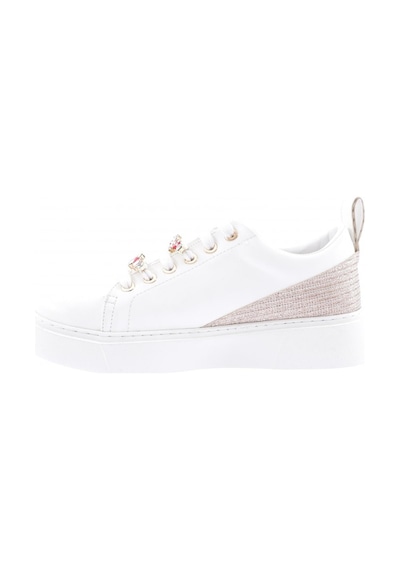Dgn Es863-23y Kadin Kalin Renkli Kristal Taşli Sneakers Ayakkabi ES863-2007-R0198 Beyaz