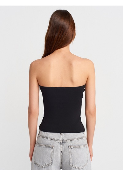 Dilvin 21103 Straplez Top-siyah Siyah