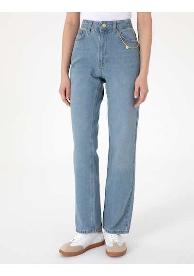 Pierre Cardin Kadın Mavi Pantolon Jean 50301277-vr036 Mavi