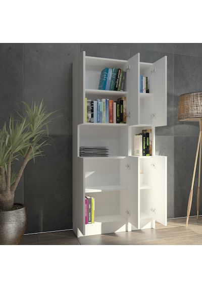 Kuta Flat85 Kitaplık 6 Kapaklı Kütüphane (487094274)