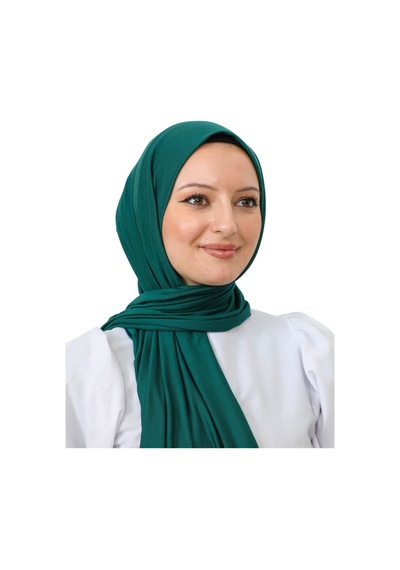 Modish Group Şal Tesettür Başörtüsü Premium Kumaş Eşarp Uzun Islami Giyim Viskon - Zümrüt Yeşili Zümrüt