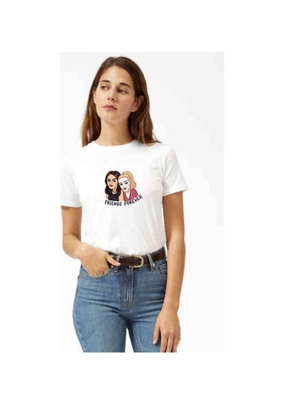 Riverdale Friends Forever Kadın Beyaz Tshirt