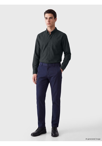 Lcwaıkıkı Classic Haki Regular Fit Oxford Erkek Gömlek