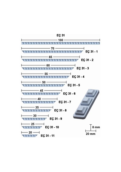 Bükülebilir Esnek Çıta 100Cm Eç-31