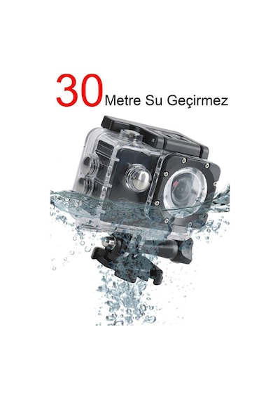 4k Wifi Aksiyon Kamerası 16 Mp 170 Geniş Açı 30m Su Geçirmez 18 Aparatlı Spor Kamera Siyah