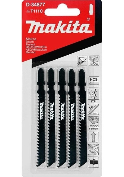 Makita D-34877 Dekupaj Testere Bıçağı Ahşap Ve Plywood 5 Adet