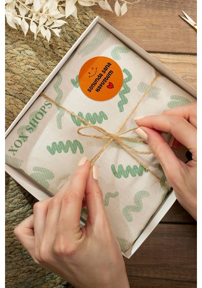 Sonunda Sana Kavuştum Turuncu Sticker 3x3cm St2344 Çok Renkli