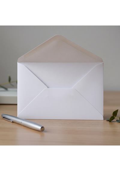 25 Adet 13x18 Cm Premium Kalite Davetiye Zarfı Beyaz