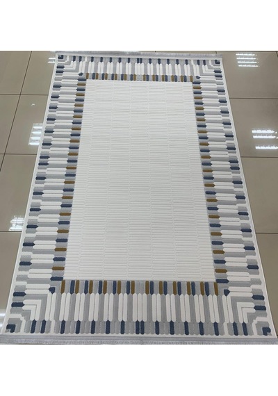 Bünyan Halı Twist Lt506 Gri Mavi Serisi Oturma Salon Yatak Çocuk Odası Halısı Gri - Mavi