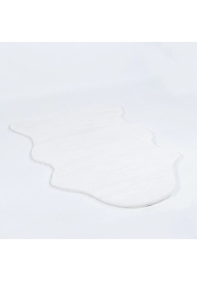 Apex Meloni Krem Peluş Yumuşak Dokulu Yıkanabilir Halı Krem