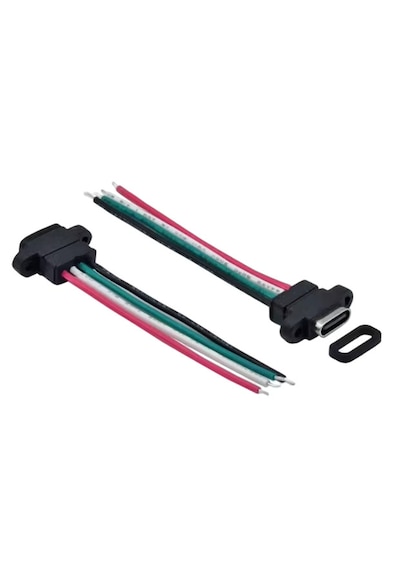 10 Adet 4 Pin Type-c Konnektör Şarj Giriş Soketi