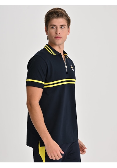 Fenerbahçe Tribün Sarı Lacivert Erkek Polo Tshirt Fb Laci Yeni
