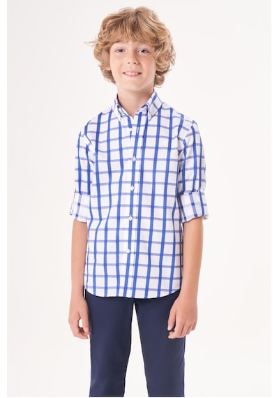 Bisse Regular Fit Yaka Düğmeli Lacivert Erkek Çocuk Gömlek Gm23y231169 D39 Lacivert